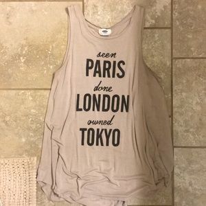 Seen Paris, Done London, owned Tokyo tank top